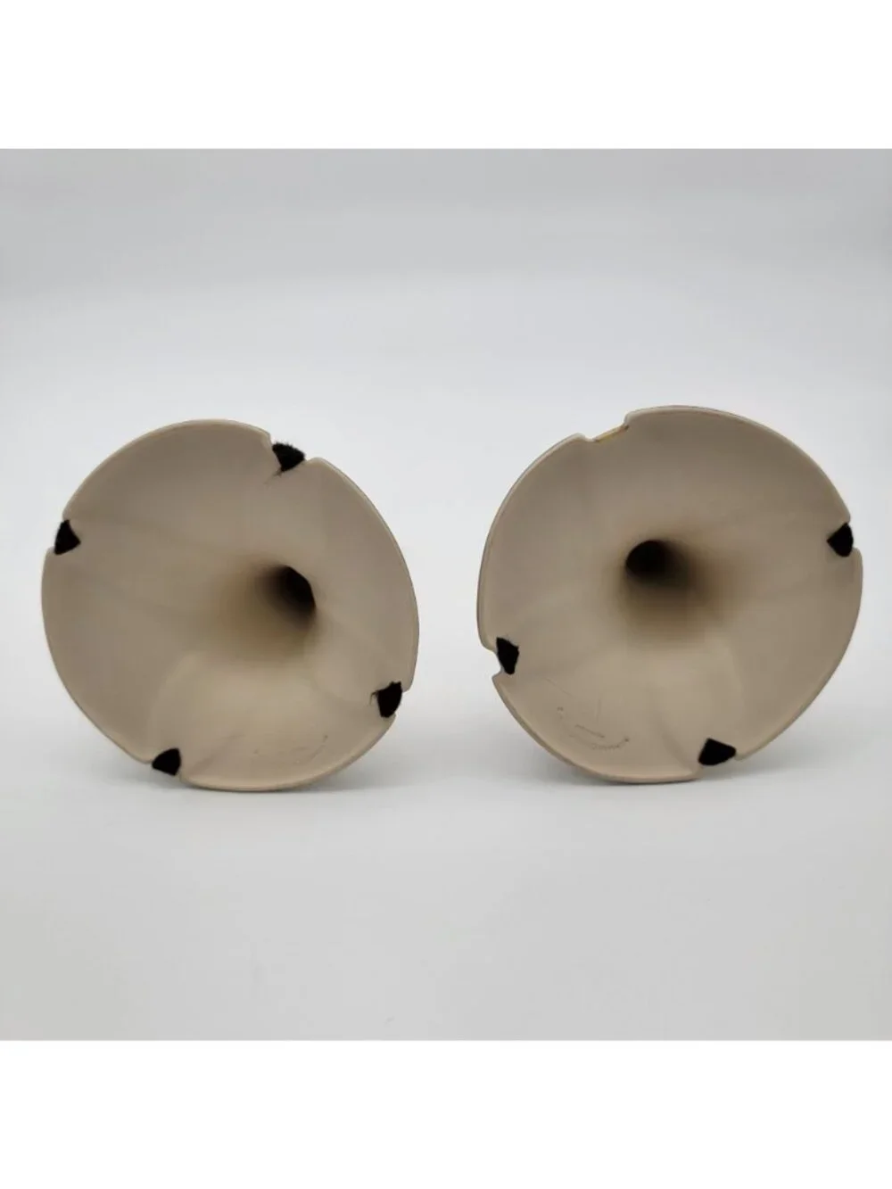 Pair of Newman Ceramic Works Lily Pad Candlesticks